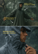 Himalayan Leopard Pack and Go Foldable Poncho | Ultra Light Series | 3000MM Water Repellent | Self Foldable | Unisex