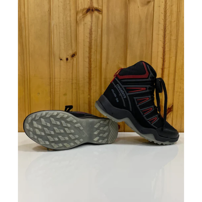 JAG Himalayan Series High Ankle Hiking & Trekking Shoes | Black-Red | Water - Repellent | Unisex