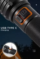 5 Modes Flashlight, Super Bright Cree T6 LED Light Torch | Full Metal Body