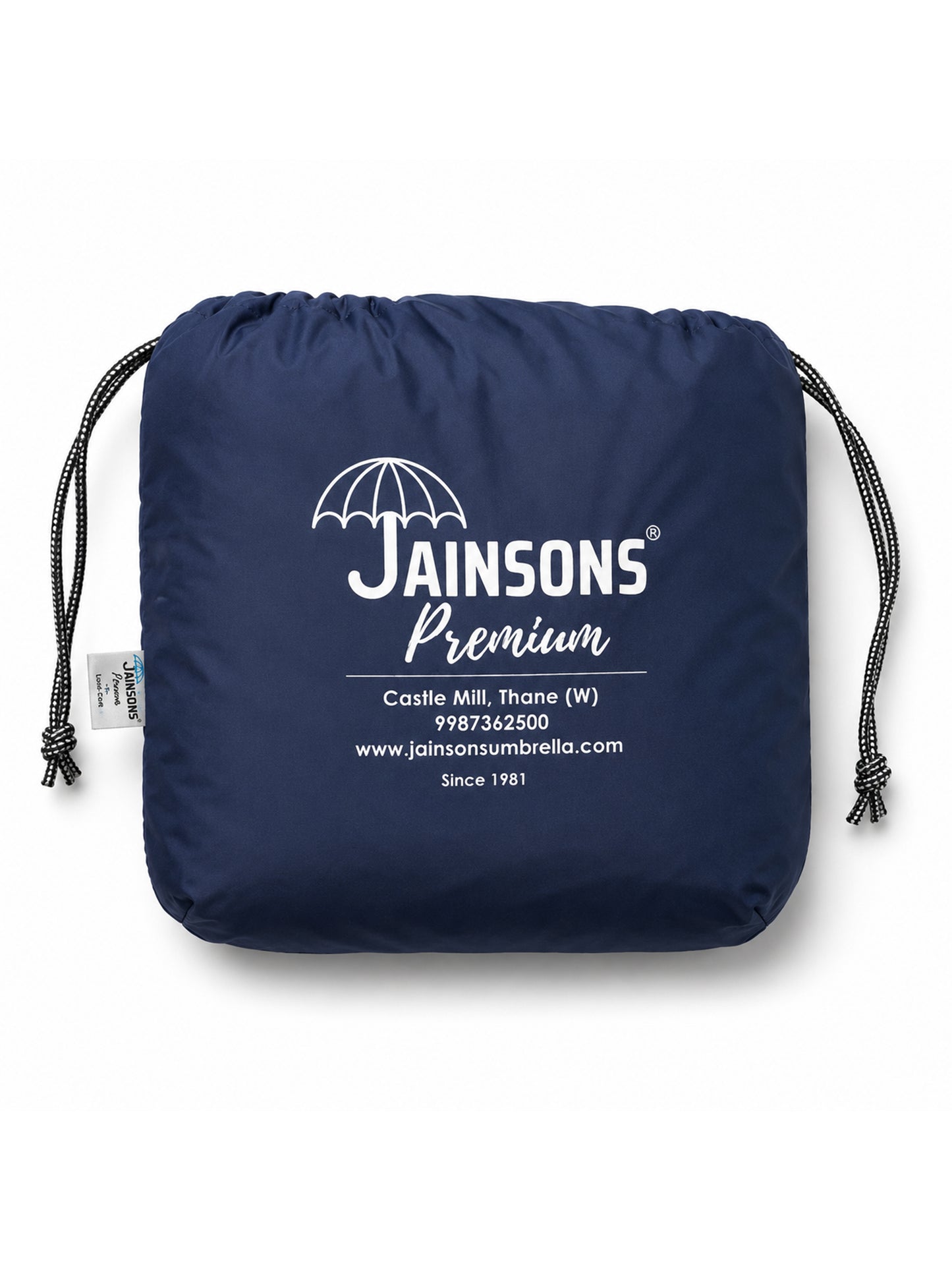 Jainsons Premium Women's Long Raincoat | Navy Blue | Waterproof Hooded Rainwear with Belt & Carry Pouch