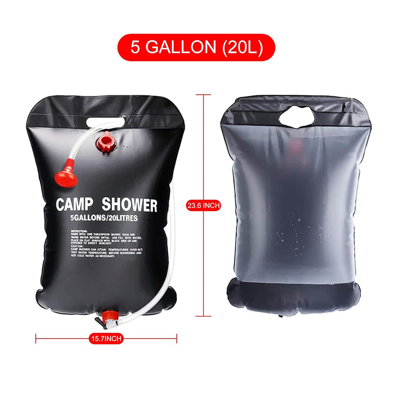 20L Shower Bag | Outdoor Camping Hiking Camp Shower Portable Light Weight (20 L)