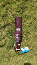Jainsons YD Piping 3 Fold Umbrella | Nylon Fabric | Unisex Design | Maroon