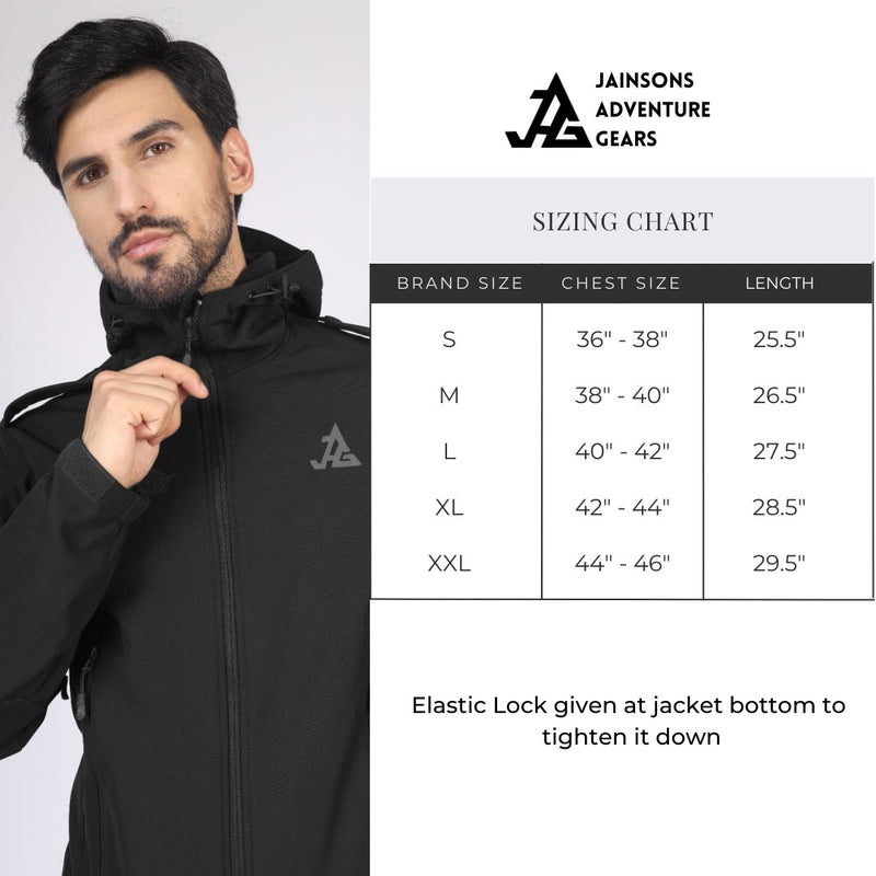JAG Z+ Minus 10 TACTICAL PRO JACKET | 8 POCKETS | Tactical Snowproof Jacket | Winter Jacket | 11 Zippers | Black | Garud Edition Tactical Jacket