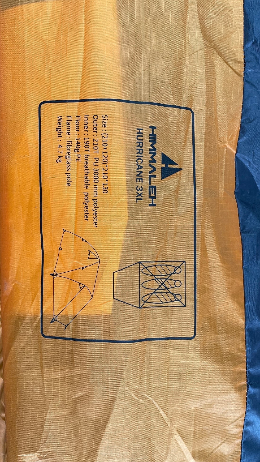 Himmaleh Hurricane 2XL Waterproof Tent | 3000mm Waterproof | Double Fly Sheet | Fibreglass Pole