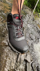 Ozark Trail Mid Ankle Hiking & Trekking Shoes | Water Repellent | Ultra Light | 300Grams Each Shoe | Midnight Black