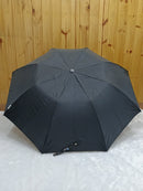Jainsons Basic 2 Fold Black Umbrella | 24.5"X8 | Straight Handle