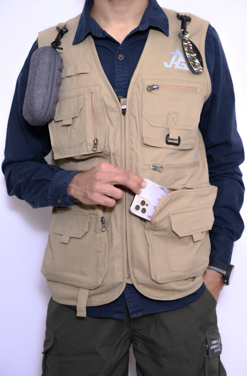 JAG Kaziranga Series Multi-Pocket Jacket | Safari Jacket | 9 Pockets | Unisex | Travellers Jacket