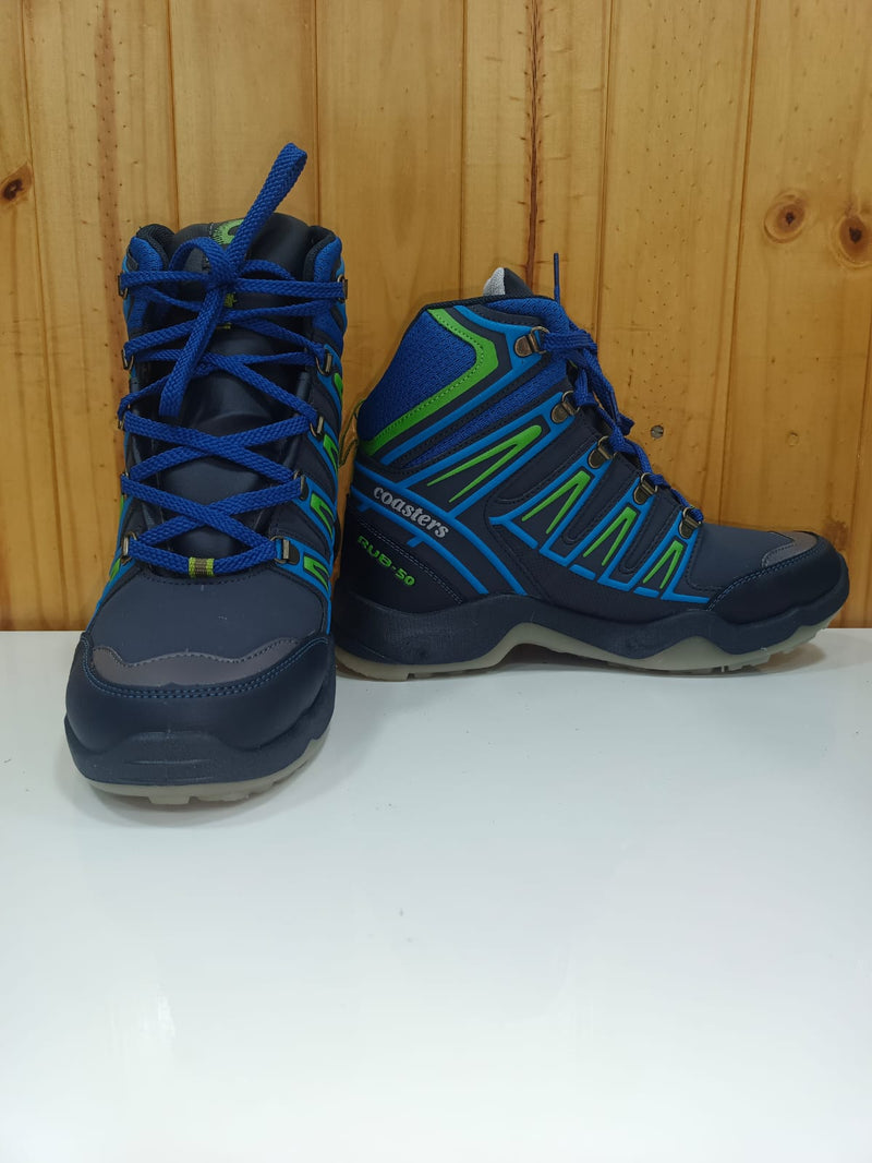 JAG Himalayan Series High Ankle Hiking & Trekking Shoes | Blue-Green | Water - Repellent | Unisex