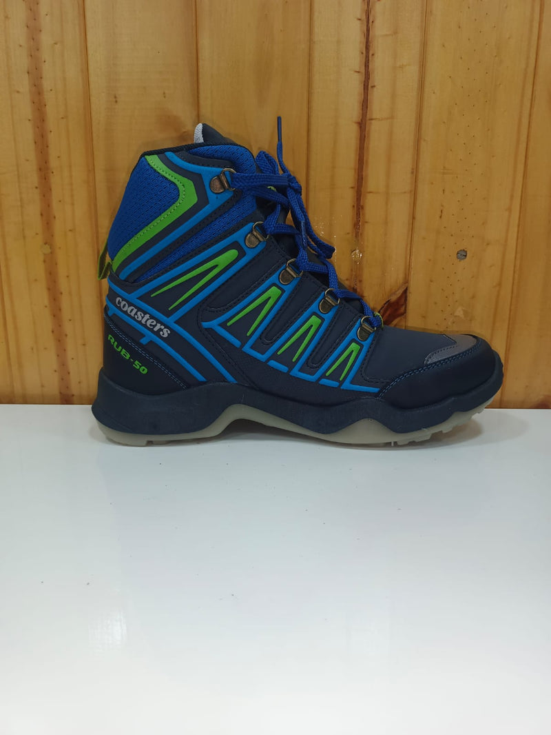 JAG Himalayan Series High Ankle Hiking & Trekking Shoes | Blue-Green | Water - Repellent | Unisex