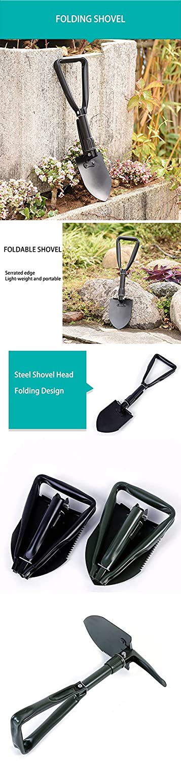 Mini Folding Shovel | High Carbon Steel | Portable | Lightweight | Outdoor Tactical Survival | Foldable Mini Shovel