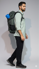 JAG Air - Wave Pro Travel Shirt | Hiking Shirt | Safari Shirt | Fully Stretchable | Full Sleeves Shirt | 2 Pocket Design | Deep Blue