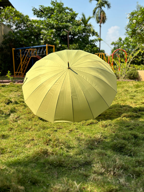Jainsons Watermark Colour Changing Umbrella | Long Umbrella | J Handle | Light Green