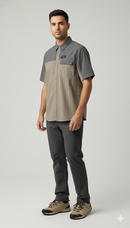 JAG Summit Seeker Hiking, Trekking & Travel Shirt | Ultra Light Parachute Fabric | Half Sleeves | Quick Dry | Mountains