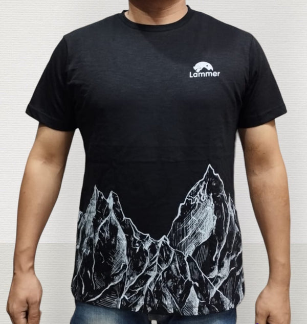 JAG 100% Premium Cotton Tshirt | Half Sleeves | Alps Mountains