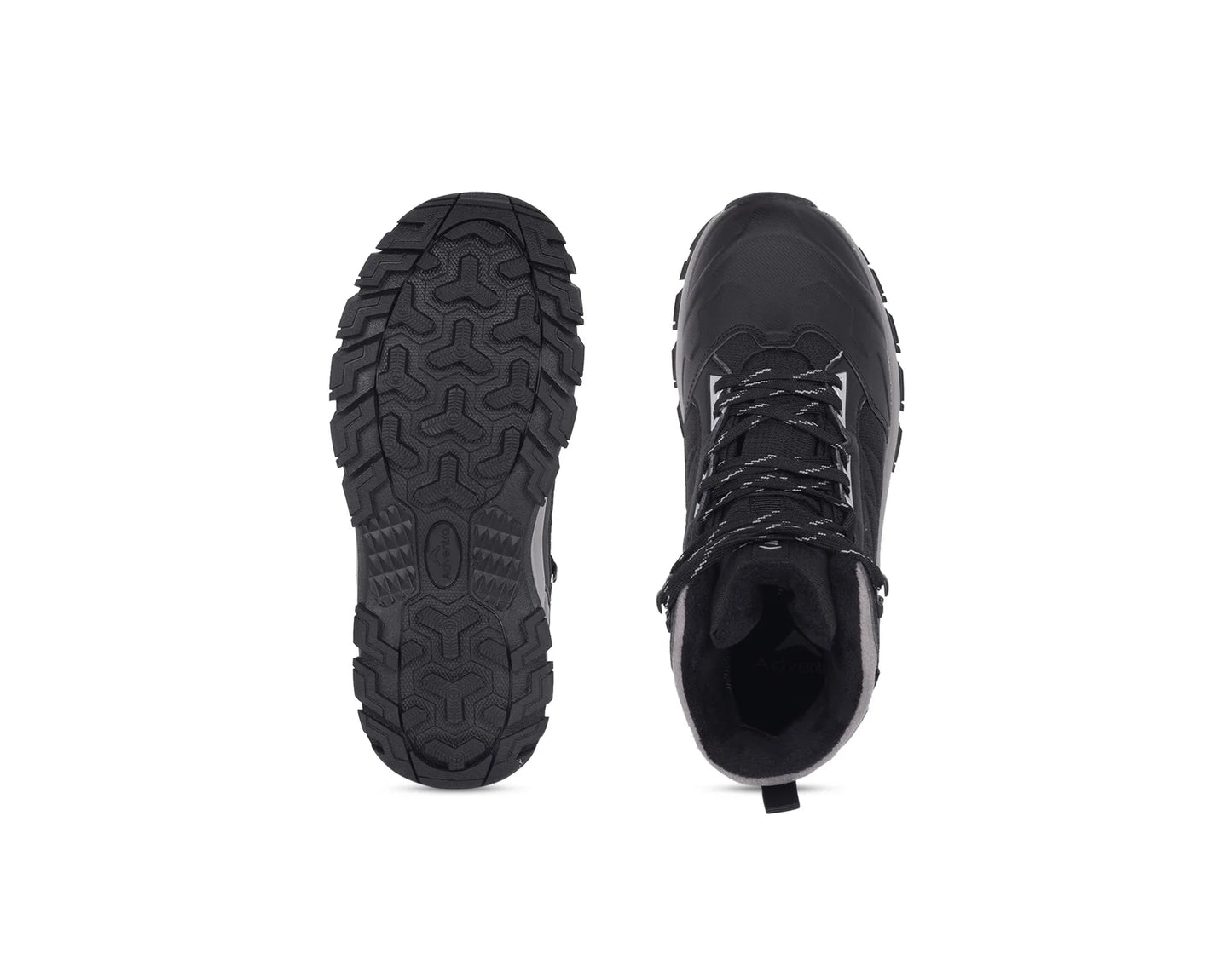 Adventra Men Waterproof Mid-Top Hiking Shoes with 3M Insulation (WH1104) Black