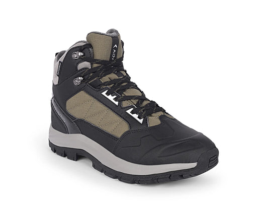 Adventra Men Waterproof Mid-Top Hiking Shoes with 3M Insulation (WH1104) Olive Green