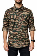 JAG Forest Ranger Travel & Safari Shirt | Digi Camo Print