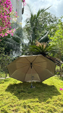 Jainsons YD Piping 3 Fold Umbrella | Nylon Fabric | Unisex Design | Army Green