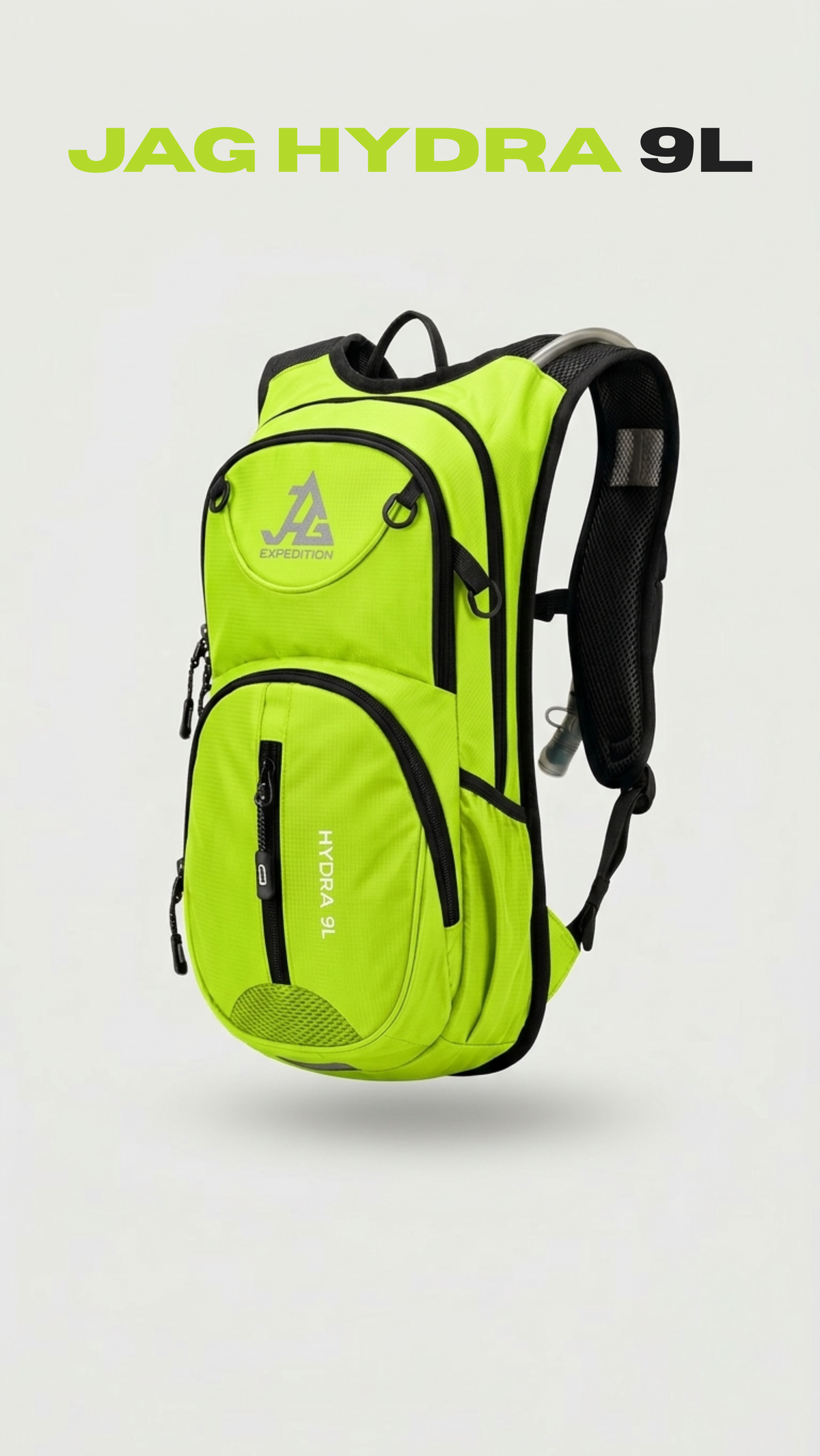 JAG Hydra 9L Hydration Bag and Backpack for Trail Running and Cycling | 9 Litres (Without Bladder)