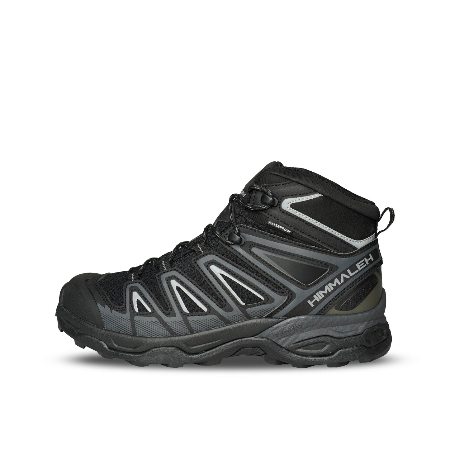 Himmaleh Ranger High Ankle Hiking & Trekking Shoes | Waterproof | Colour: Charcoal | Anti Skid | Vegan