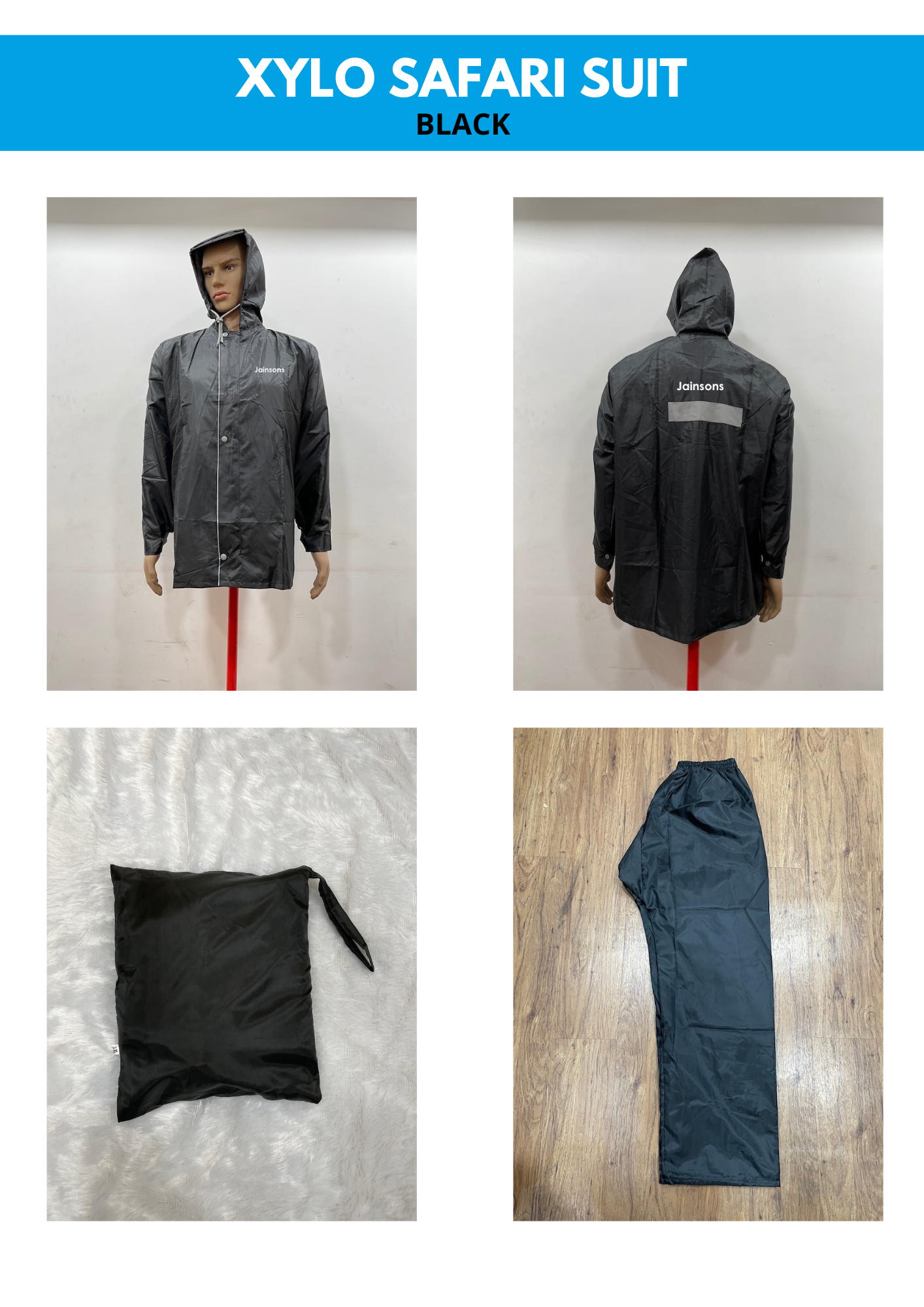 XYLO Safari | Jacket with pant | Double Aster | Polyester Shell with PVC Lining
