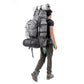 Colonel Pro Metal Frame Rucksack | Front Opening | Detachable Bag | Rain Cover | 105 Litres, Grey