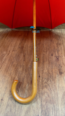 Jainsons Wooden Pyno Umbrella | Wooden Umbrella for Corporate Gifting | J Handle Umbrella