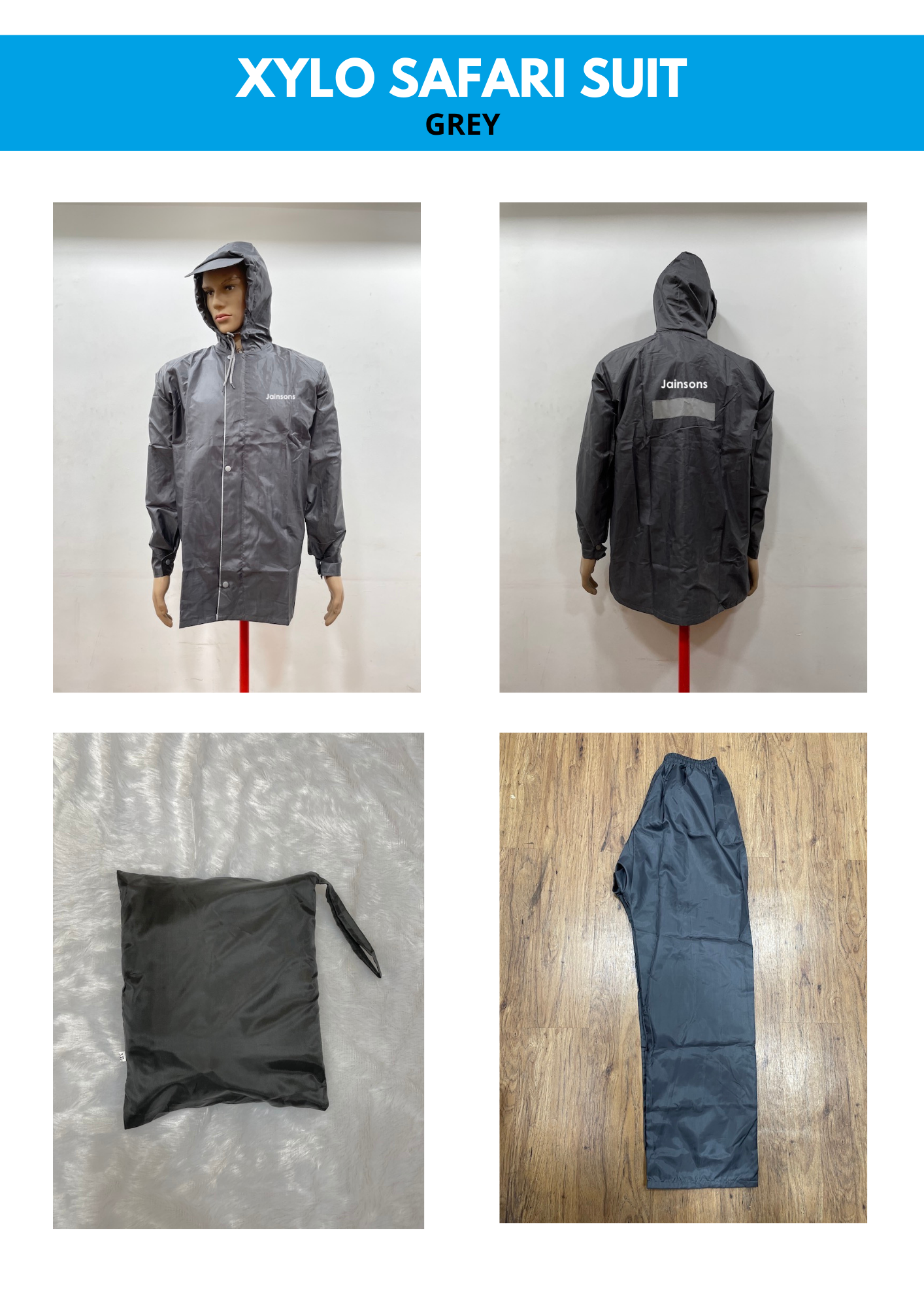 XYLO Safari | Jacket with pant | Double Aster | Polyester Shell with PVC Lining
