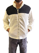 JAG Polar Pro Double Jacket | Fleece Jacket with Windcheater | All Weather | 3 in 1 | Pearl White