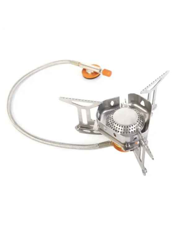 High Flame Convertible Stove | Works with Butane & Propane Both | Foldable Camping Gas Stove with Piezo Ignition, Outdoor Windproof Camping Equipment Backpacking Portable gas Stove Cooking with Carrying Case Box.