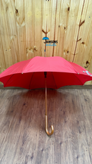 Jainsons Wooden Pyno Umbrella | Wooden Umbrella for Corporate Gifting | J Handle Umbrella