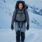 JAG Mt. Kailash Series Trekking & Hiking Pants | Snow Proof | Fleece Inside | Unisex Design | Bonded Fleeced Fabric | Snow Trekking Pants | Triple Layered Fabric | Grey Black