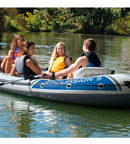 Intex Inflatable Excursion 5 Boat Set, Multi Color