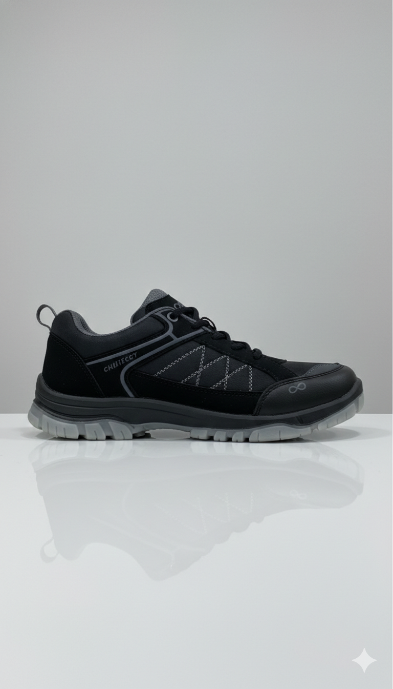 CTR Trek 1 Series Low Ankle Hiking & Trekking Shoes Small Sizes | Unisex | Black | Coasters Trekking Shoes