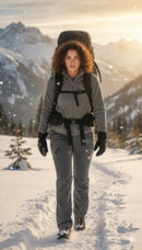 JAG Mt. Kailash Series Trekking & Hiking Pants | Snow Proof | Fleece Inside | Unisex Design | Bonded Fleeced Fabric | Snow Trekking Pants | Triple Layered Fabric | Space Grey - Limited Edition