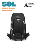 JAG 50L WATERPROOF NYLON HIKING BACKPACK – LARGE CAPACITY OUTDOOR TRAVEL & CAMPING RUCKSACK