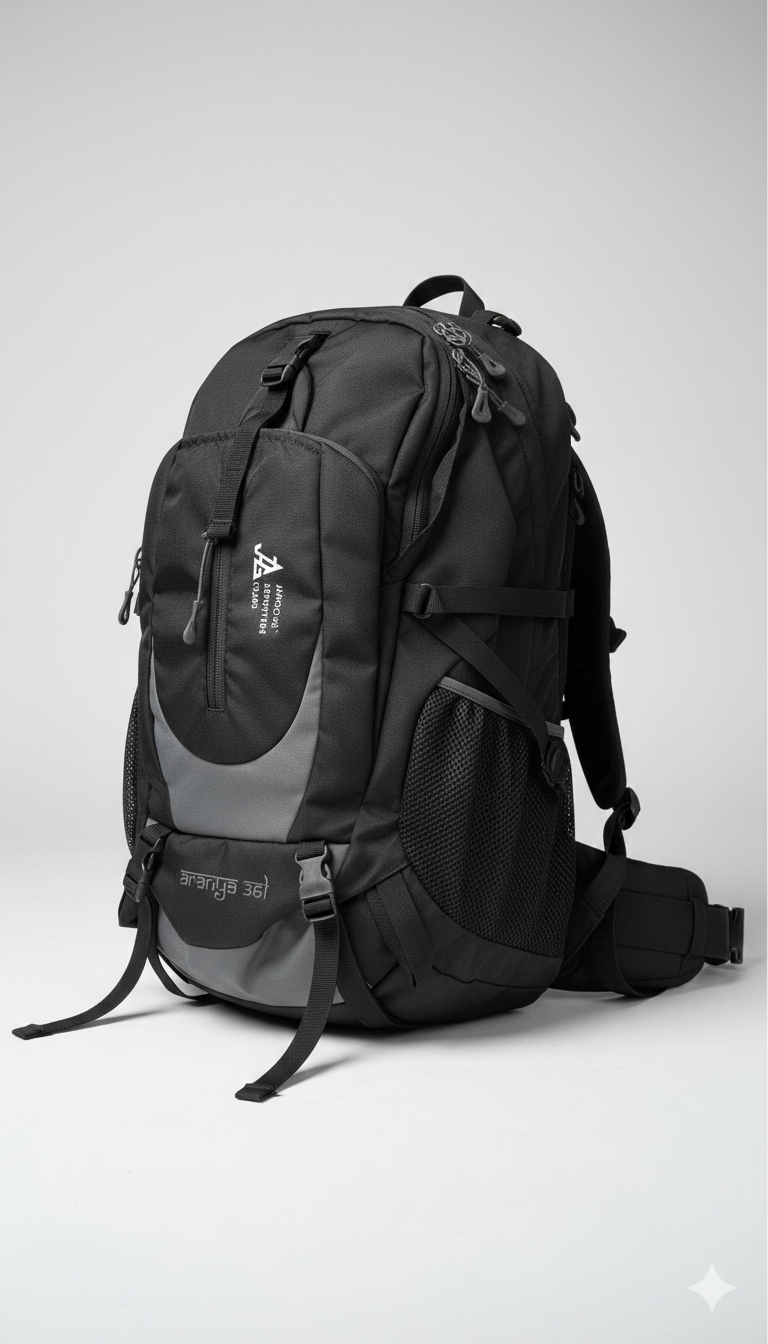 JAG Aranya 45L Alpine Backpack | Air Flow Back Support | Twin Aluminium Rods + Mesh | Alpine Sunset