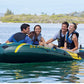 Intex Inflatable Air PVC Seahawk 4 Boat Set, Multi Color
