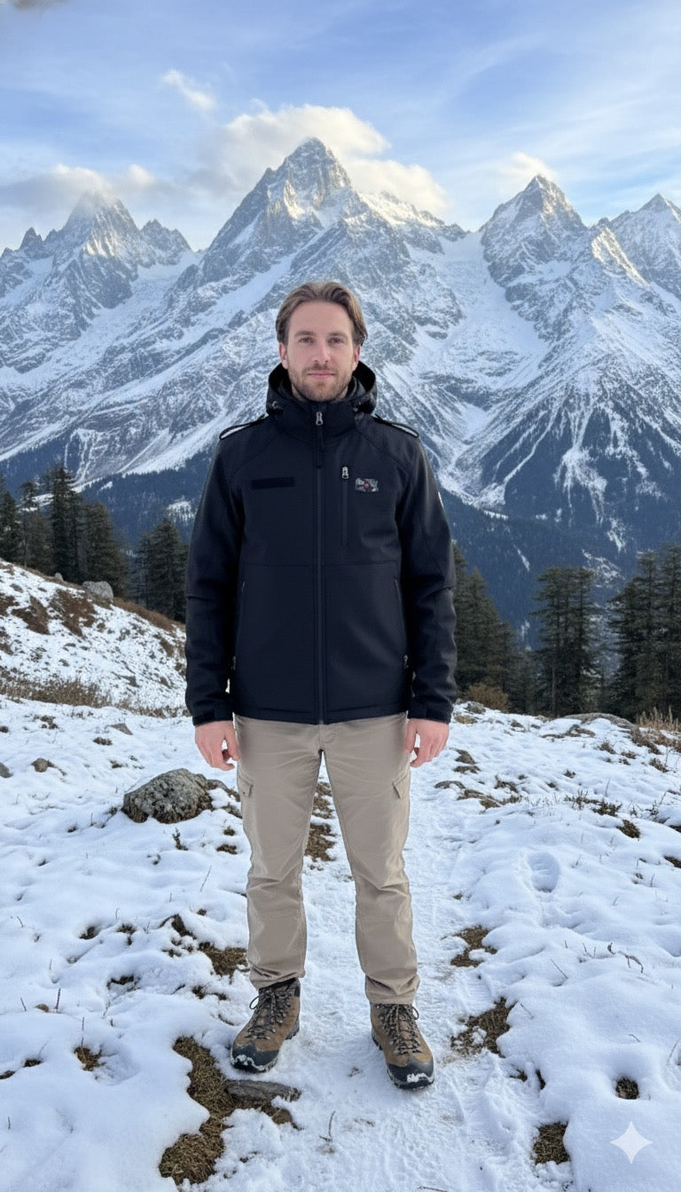 JAG Siachen Series Minus 5 Tactical Snowproof Jacket | Winter Jacket | Black | 3 Pockets