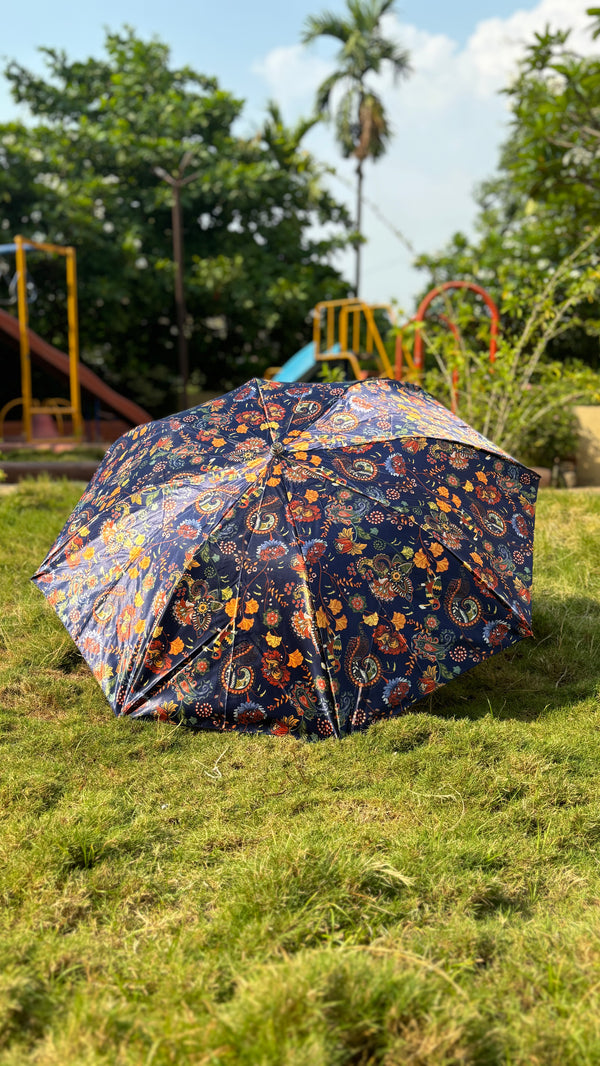 Jainsons 2 Fold Satin Printed Umbrella | Eco | 23”X8