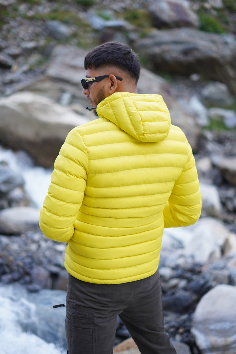 JAG Mt. Elbrus Quilted Snow Jacket | Minus 10 Jacket | Super Soft Nylon Fabric | Ultra Light Series | Sunny Yellow