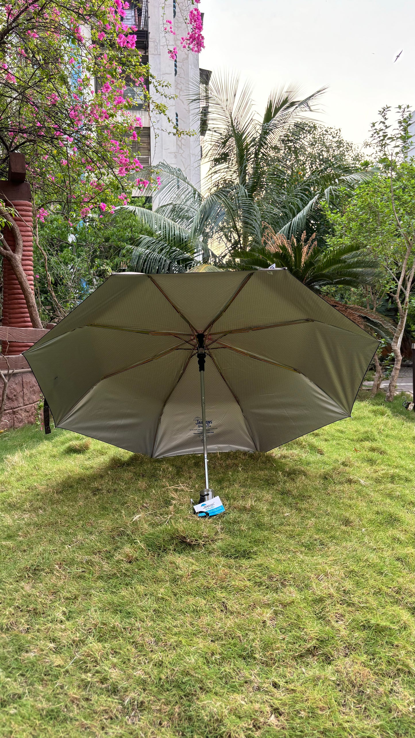 Jainsons Classic Checkmate 3 Fold Umbrella | Brown