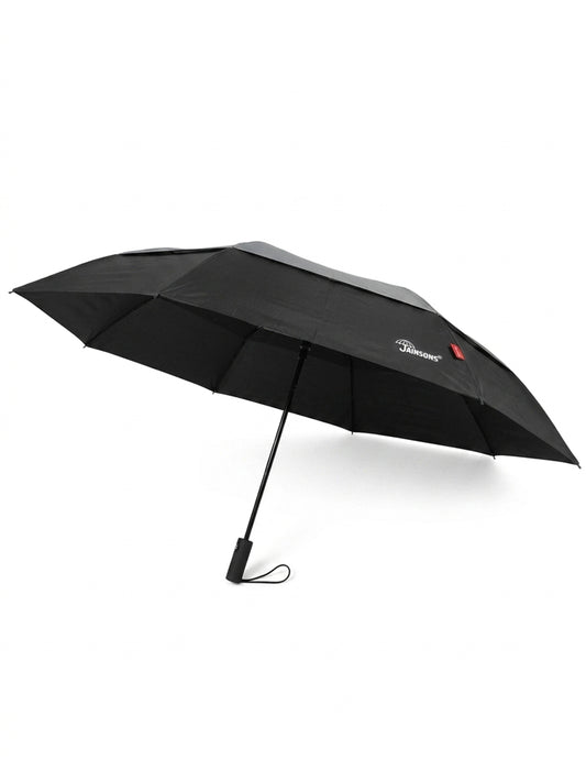 Jainsons Supermatic X8 Umbrella | Automatic Open Automatic Close | Solid Black | Jumbo Size | 3 Fold Umbrella