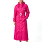 Jainsons Premium Women's Long Raincoat | Pink | Waterproof Hooded Rainwear with Belt & Carry Pouch