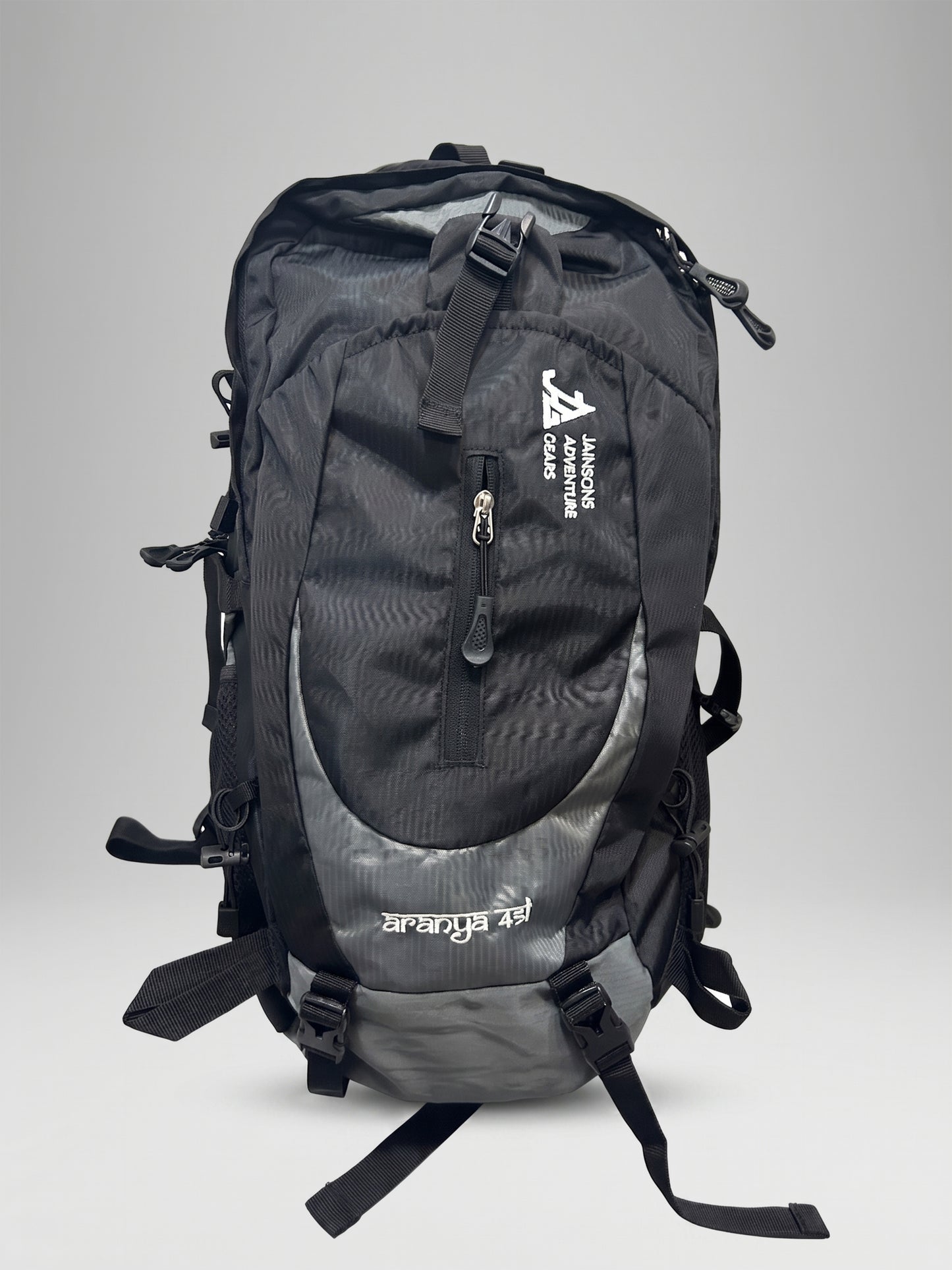 JAG Aranya 45L Alpine Backpack | Air Flow Back Support | Twin Aluminium Rods + Mesh | Granite Peak