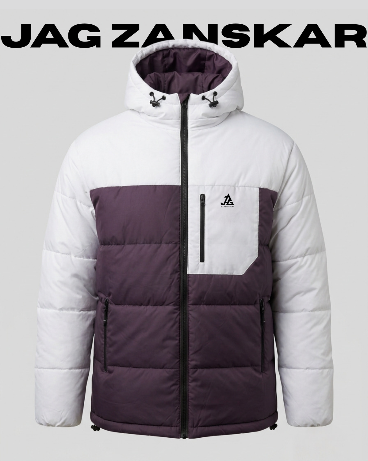JAG Zanskar Series Ultra Light Minus 5 Quilted Jacket | Polyfill Jacket | Puffer Jacket | Minus 5 Comfort | Burgundy