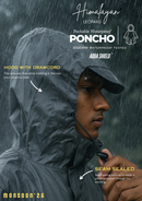 Himalayan Leopard Pack and Go Foldable Poncho | Ultra Light Series | 3000MM Water Repellent | Self Foldable | Unisex