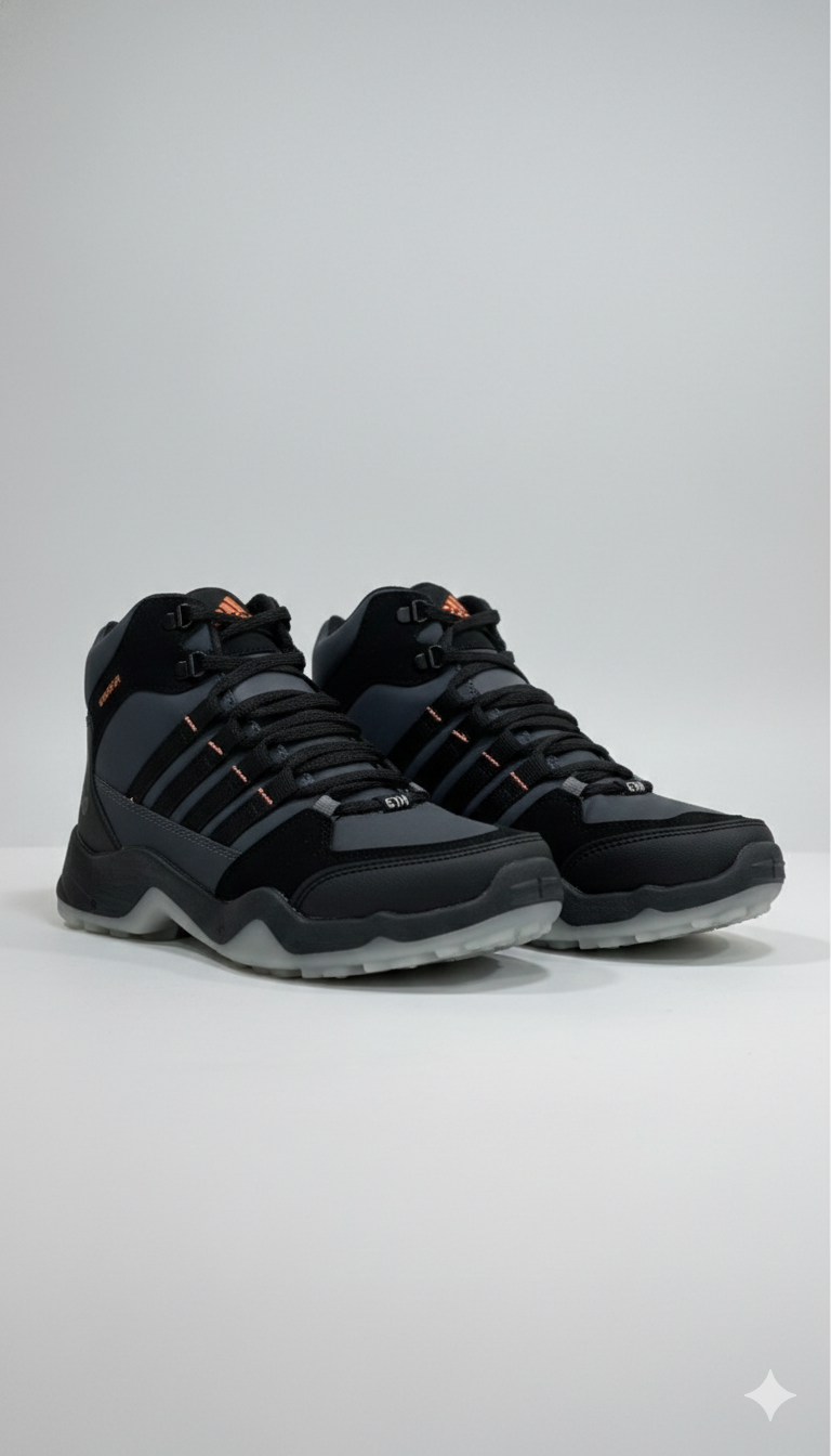 CTR RUB 600 Series High Ankle Hiking & Trekking Shoes | Grey | Light Weight  | Unisex | Coasters Trekking Shoes