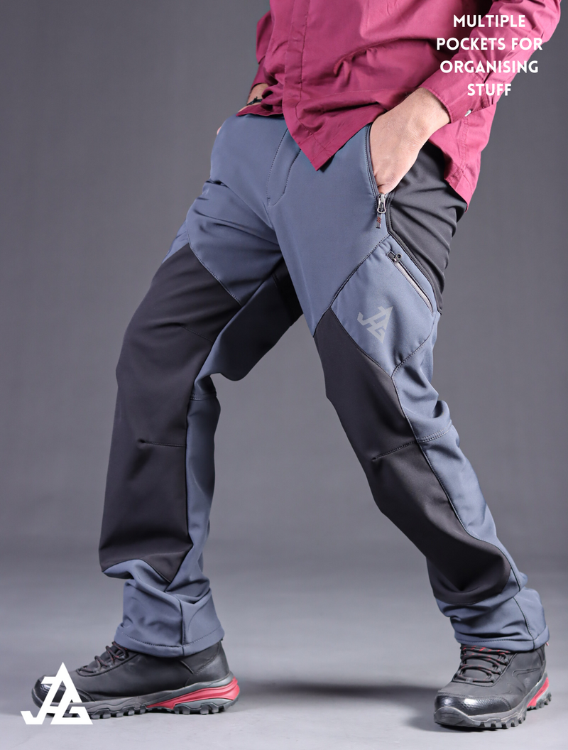 JAG Mt. Kailash Series Trekking & Hiking Pants | Snow Proof | Fleece Inside | Unisex Design