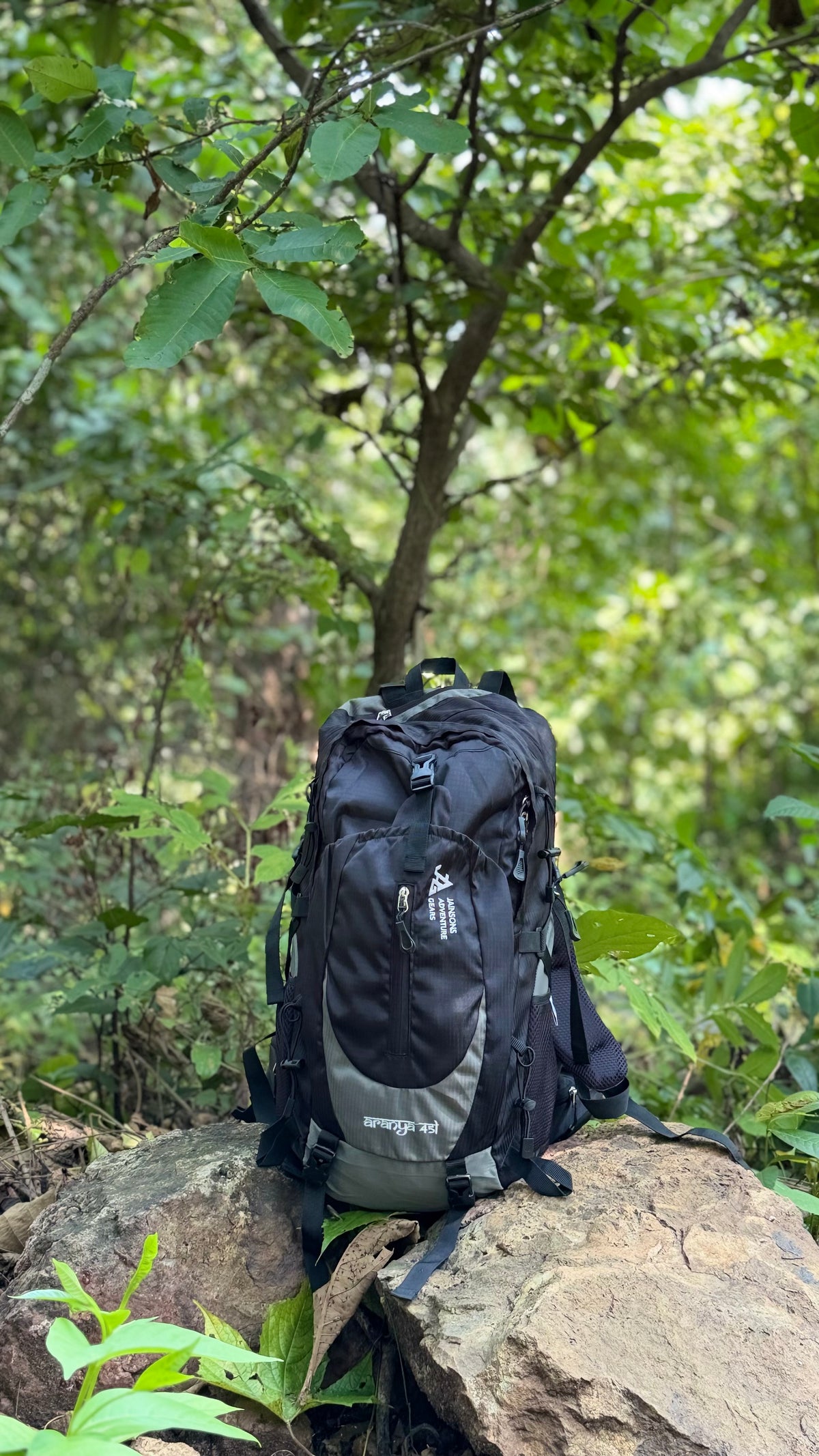 JAG Aranya 45L Alpine Backpack | Limited Edition | Air Flow Back Support | Twin Aluminium Rods + Mesh | Desert Fawn